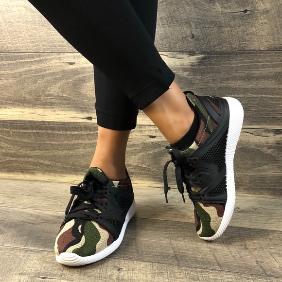 Khaki CAMOUFLAGE FLYKNIT SNEAKER Army 👟 - Picture 3 of 8